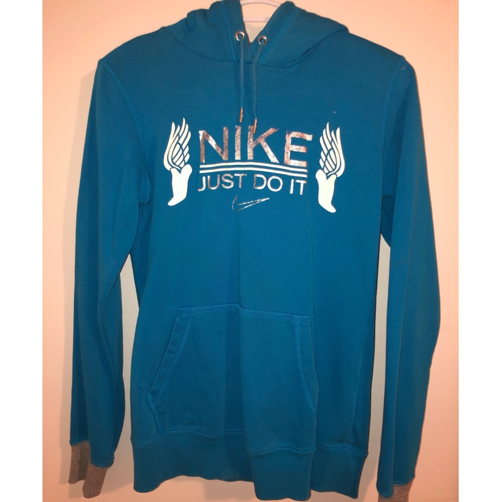 Nike Blue Hoodie for Lady, Size Medium